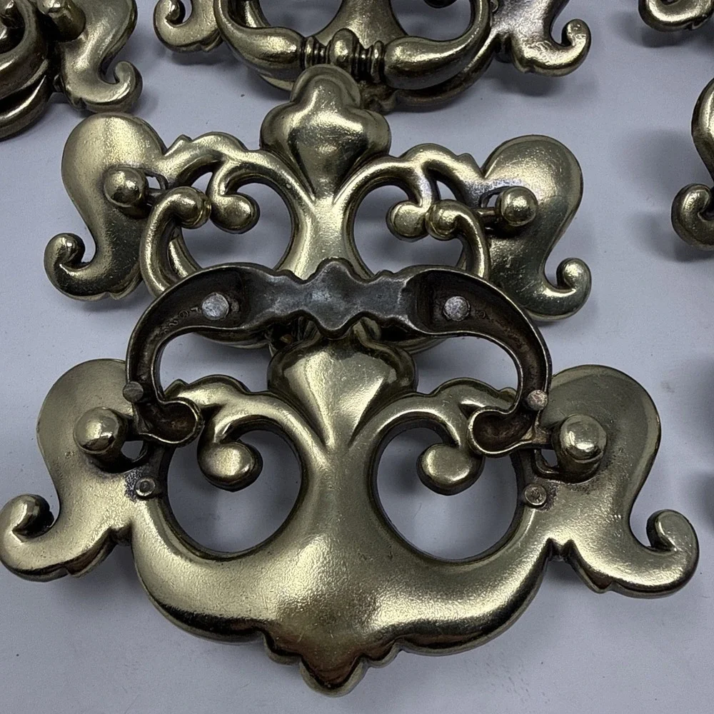 14 Chippendale Bat Wing Drop Handle Cabinet Drawer Pull Brass 3 Inch Center